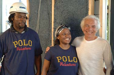 
Fashion designer Ralph Lauren (right) with homeowners Paul Headed and Crystal Mackey
